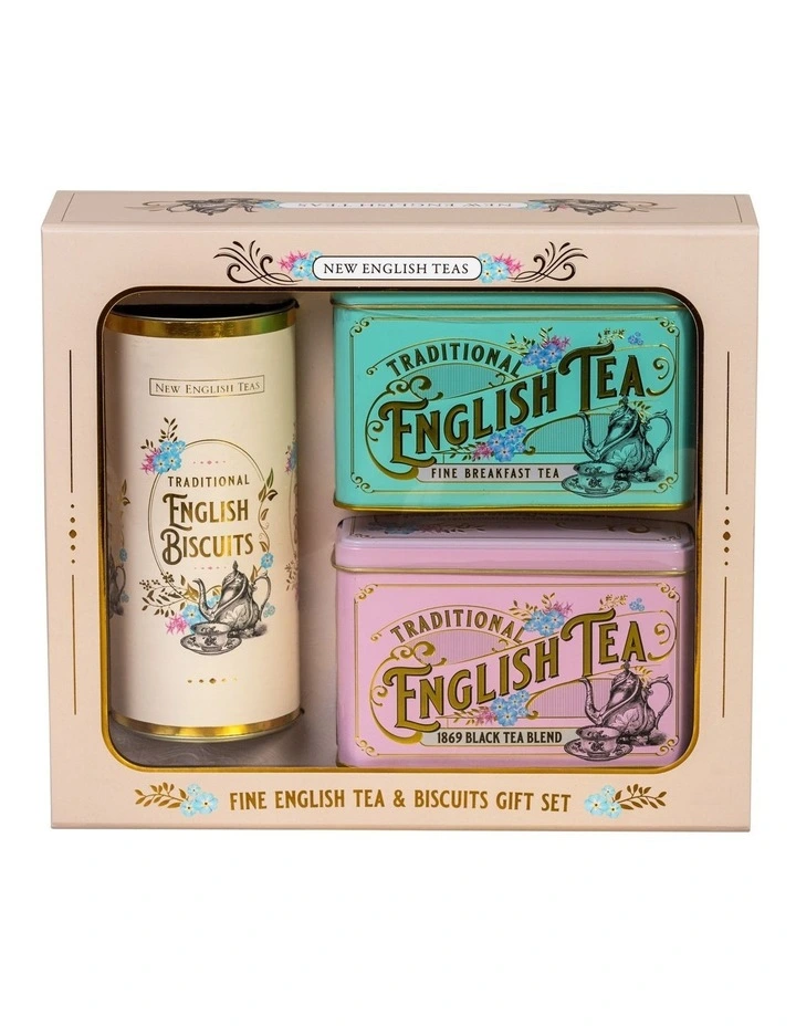 80 Teabags English Breakfast Blend 360g + Ginger Biscuits Gift Box 200gm image 1