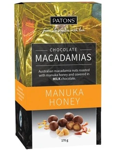 Patons Chocolate Macadamias with Manuka Honey Gift Box