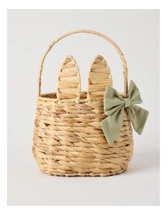 Woven Rattan Bunny Basket 30cm in Natural