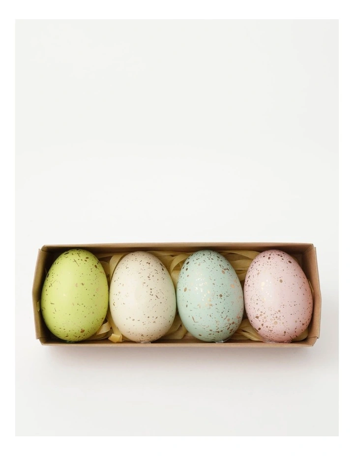 Speckled Egg Ornaments 4-Pack 13 cm in Multi image 2