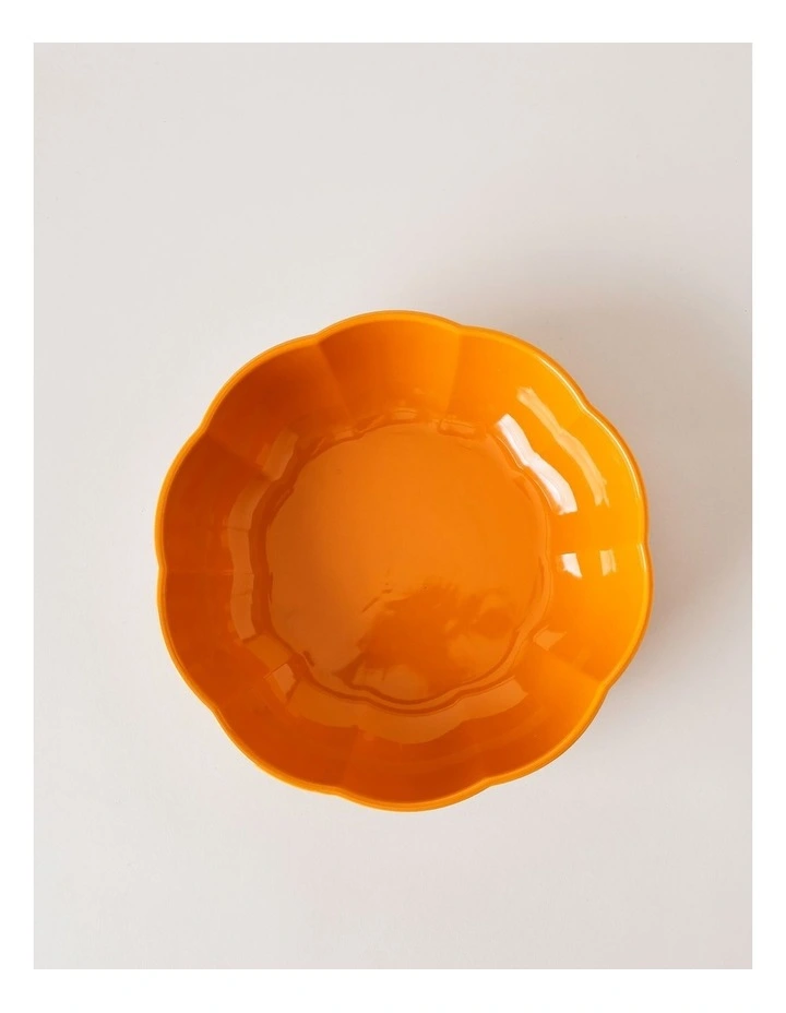 Ceramic Pumpkin Bowl 27.5x27.5x9.2cm in Orange image 2