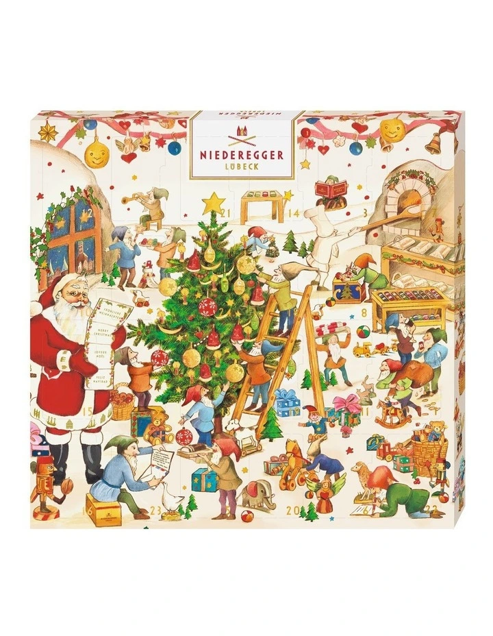 Marzipan Mini Elves Workshop Advent Calendar 168g image 1