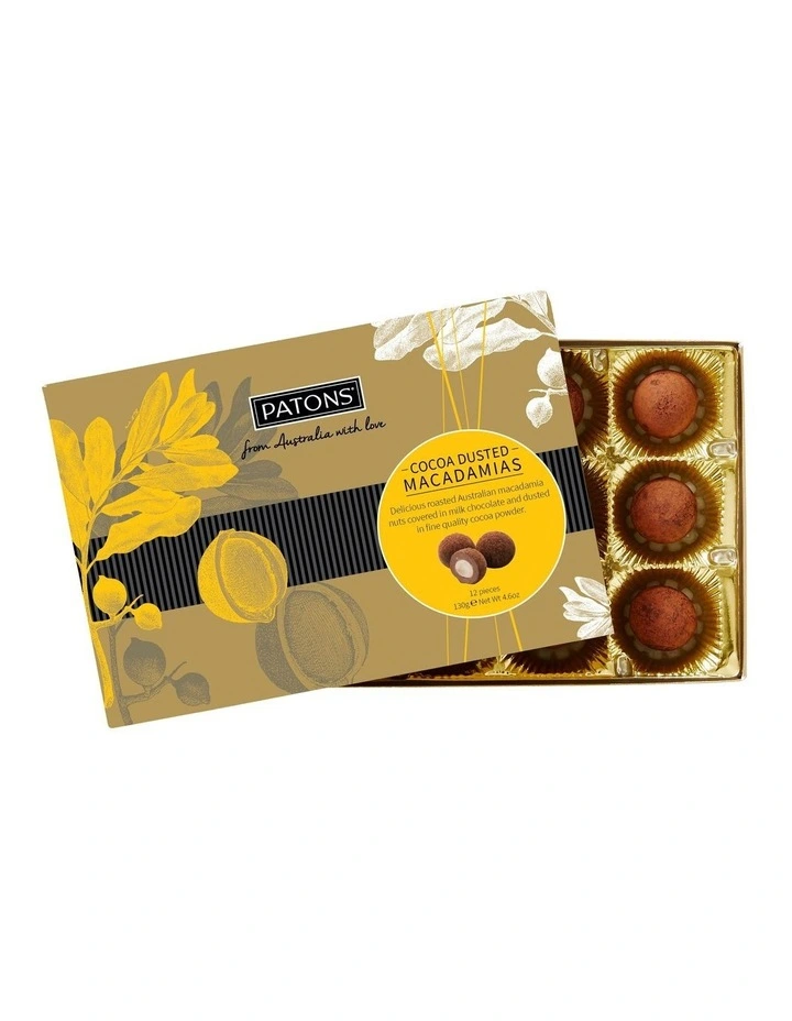 Milk Chocolate Cocoa Dusted Macadamias Gift Box 12 Pieces 130g image 1
