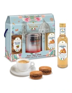 Bdm Italian Coffe, Hazelnut Macarons And Caramel Syrup Gift Set 465G