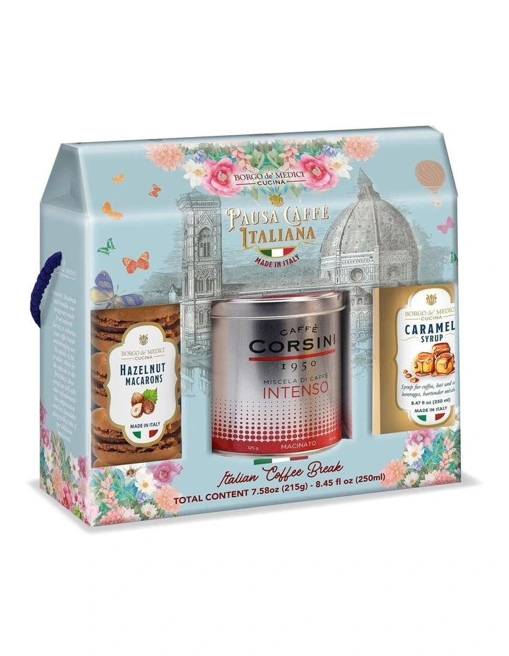 Bdm Italian Coffe, Hazelnut Macarons And Caramel Syrup Gift Set 465G image 2