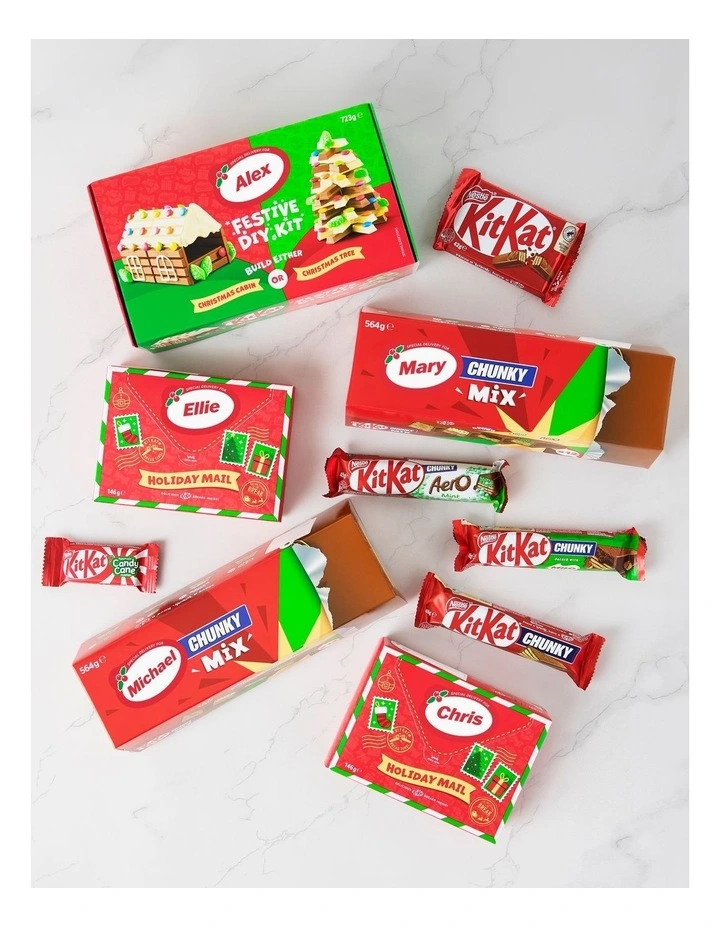 Personalised Holiday Mail Boxed Chocolate 146g image 2