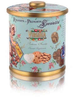 Assorted Biscuits in Blue Barrel Tin 260g