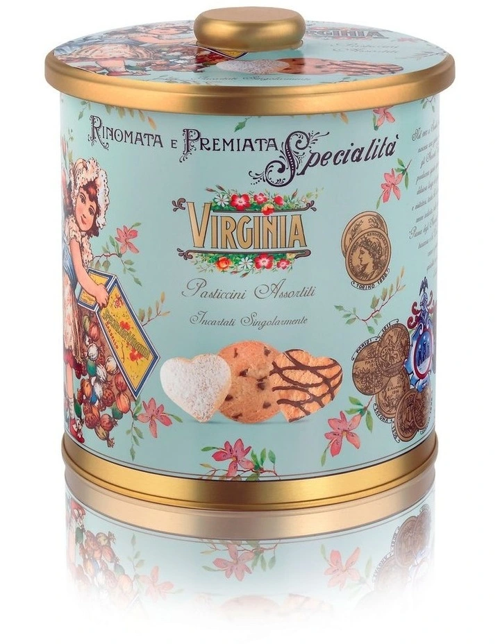 Assorted Biscuits in Blue Barrel Tin 260g image 1