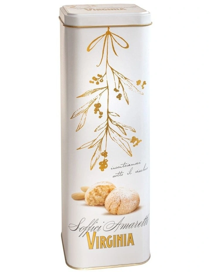 Soft Amaretti Christmas Design Spaghetti Tin 200g image 1