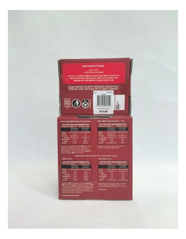 The Gourmet Collection Milkshake Kit- Kit Kat image 4