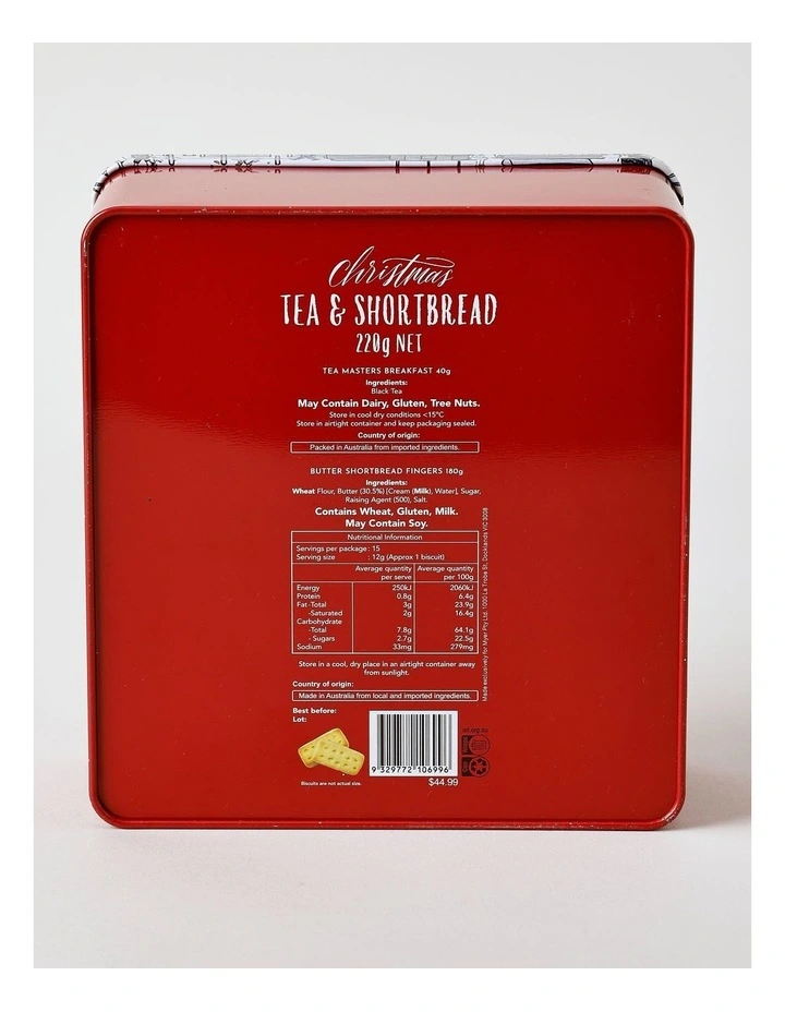 125th Anniversary Embossed Tea Tin 20 Bags And Shortbread 220g image 3