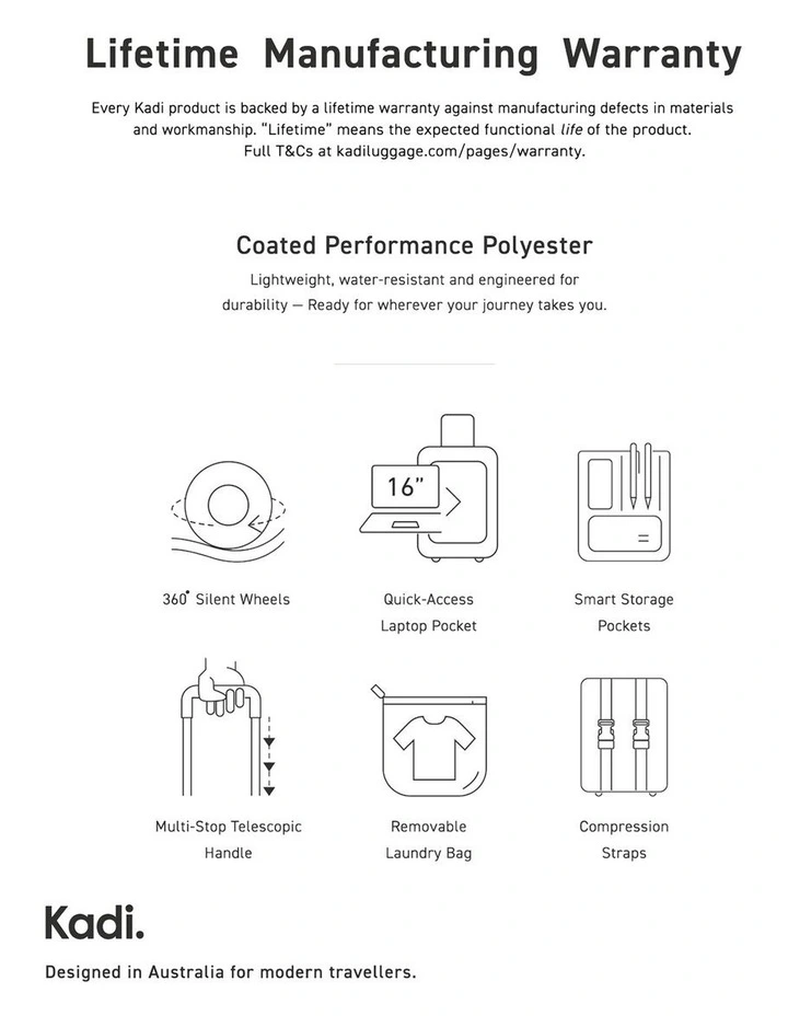 Cloud Carry-On TTIK-6-J Suitcase in Steel Blue image 7