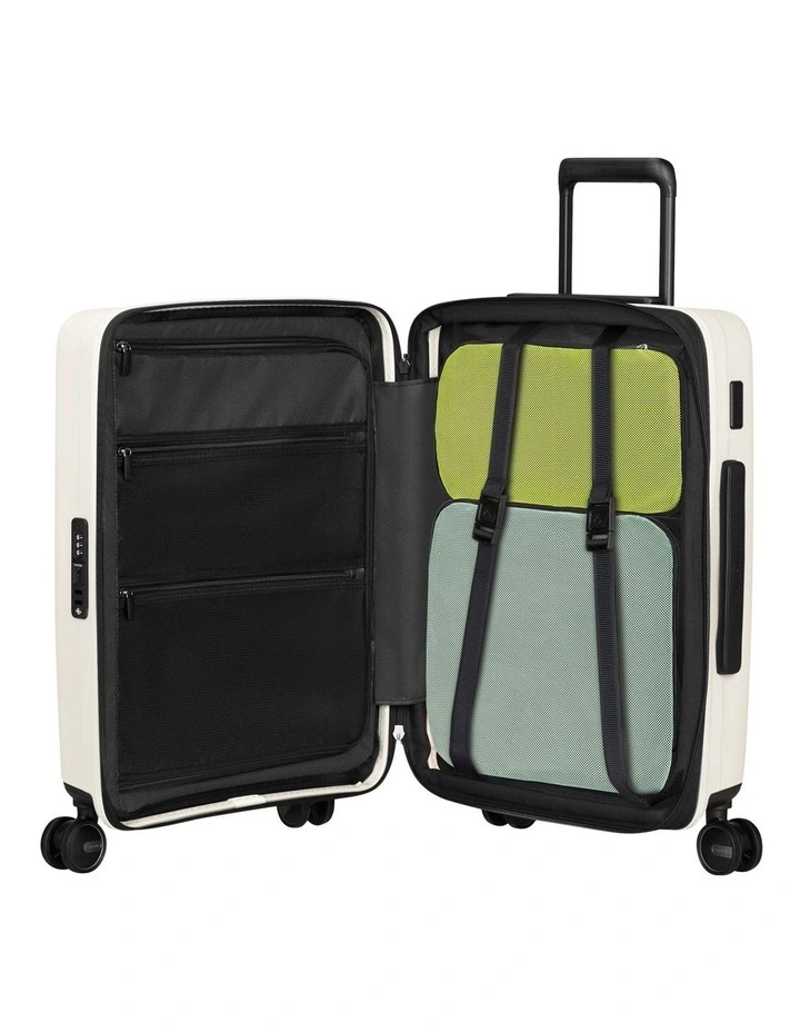 Restackd Carry-on 55cm Expandable Easy Access Suitcase in Cream image 6