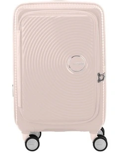 Curio Book Opening Carry-on Suitcase Expandable (55cm) in Dusty Pink