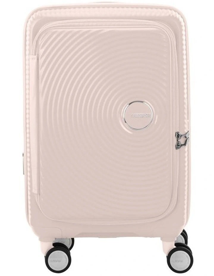 Curio Book Opening Carry-on Suitcase Expandable (55cm) in Dusty Pink image 1