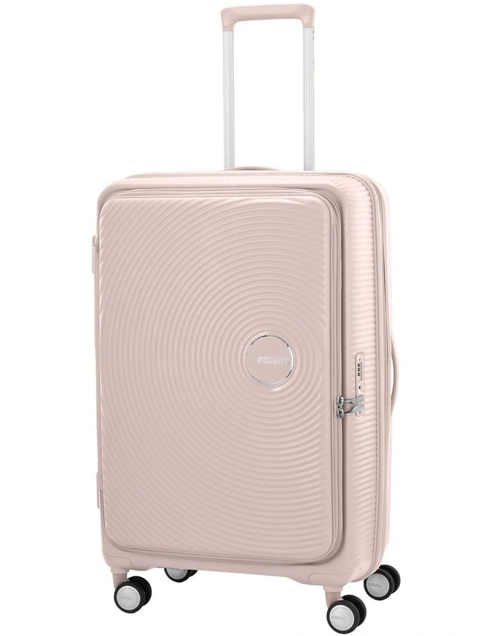 Curio Book Opening Large Suitcase  Expandable (75cm) in Dusty Pink image 2