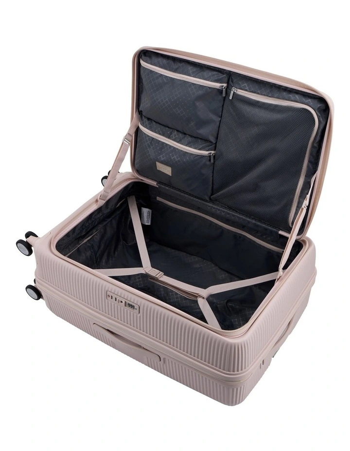Curio Book Opening Large Suitcase  Expandable (75cm) in Dusty Pink image 6
