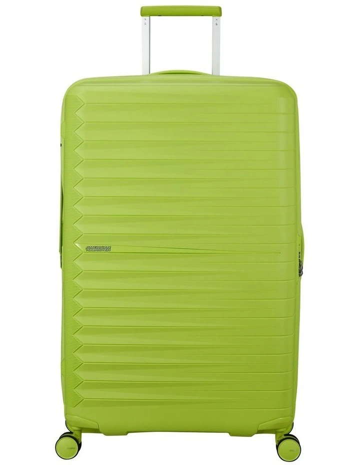 Fastforward Expandable Spinner Suitcase 78cm in Neon Lime image 1