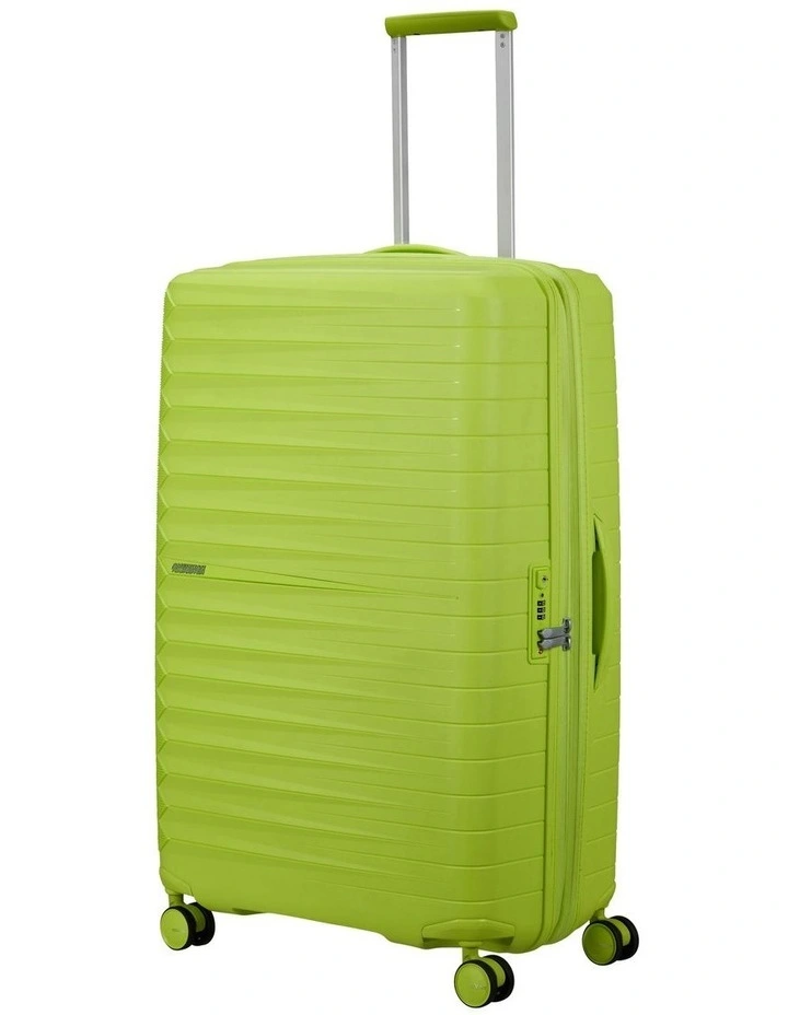 Fastforward Expandable Spinner Suitcase 78cm in Neon Lime image 2