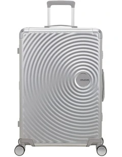 Soundbox Alu 77cm Spinner Suitcase in Silver