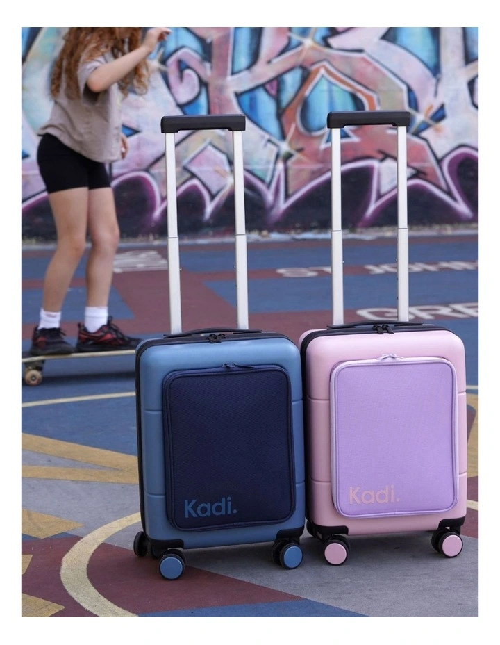 Kids AdventureArt Carry-On Suitcases in Soft Pink/Lilac image 3