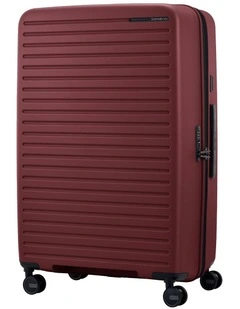 Restackd Spinner 81cm Expandable Suitcase in Bordeaux