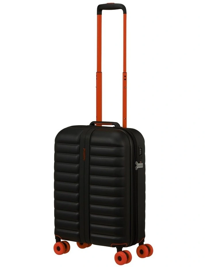 Neovibe 55cm Expandable Spinner Suitcase in True Black image 3