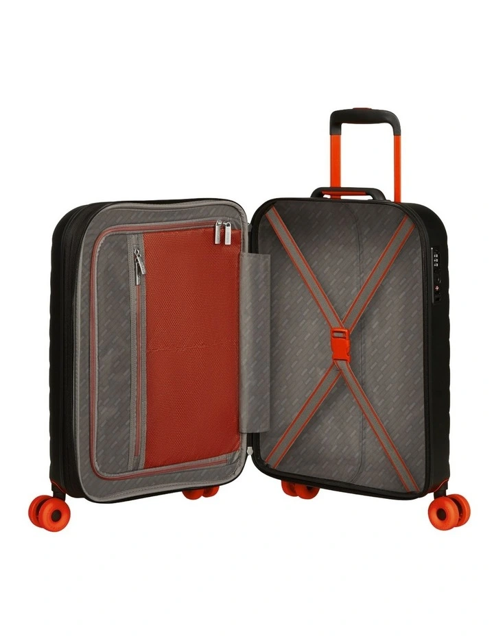 Neovibe 55cm Expandable Spinner Suitcase in True Black image 7