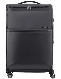 73H 71cm Soft Side Spinner Suitcase in Black