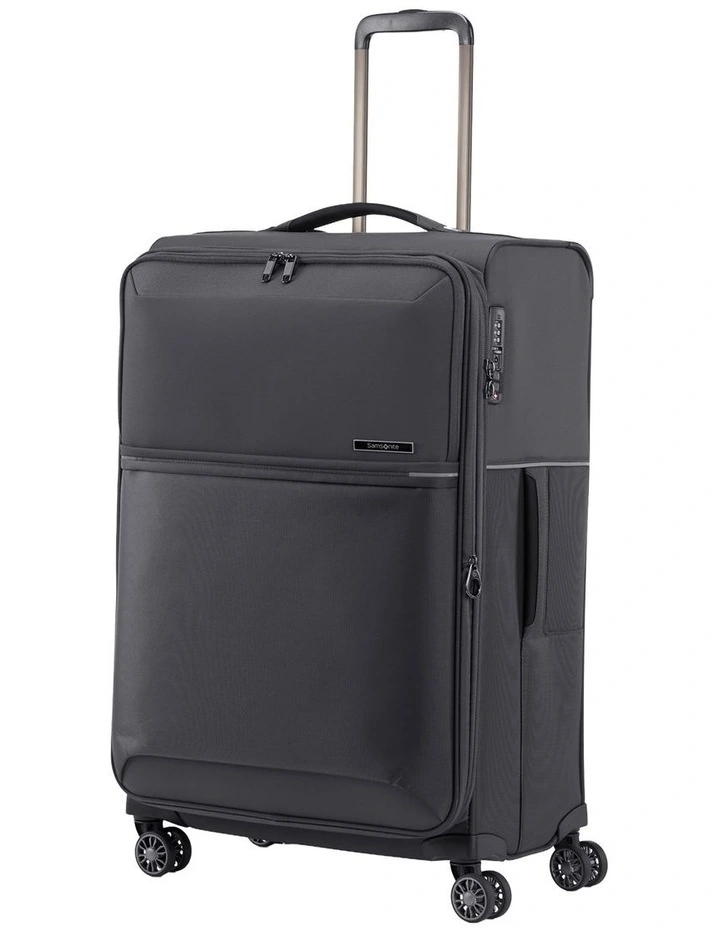 73H 71cm Soft Side Spinner Suitcase in Black image 2