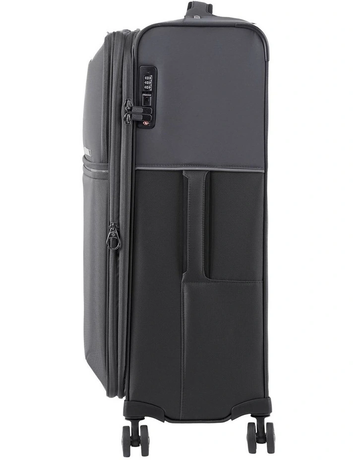 73H 71cm Soft Side Spinner Suitcase in Black image 3