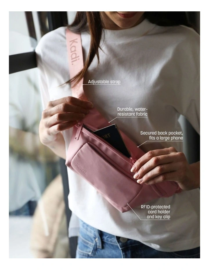 On The Go TTIK40K Belt Bag in Dusty Pink image 2