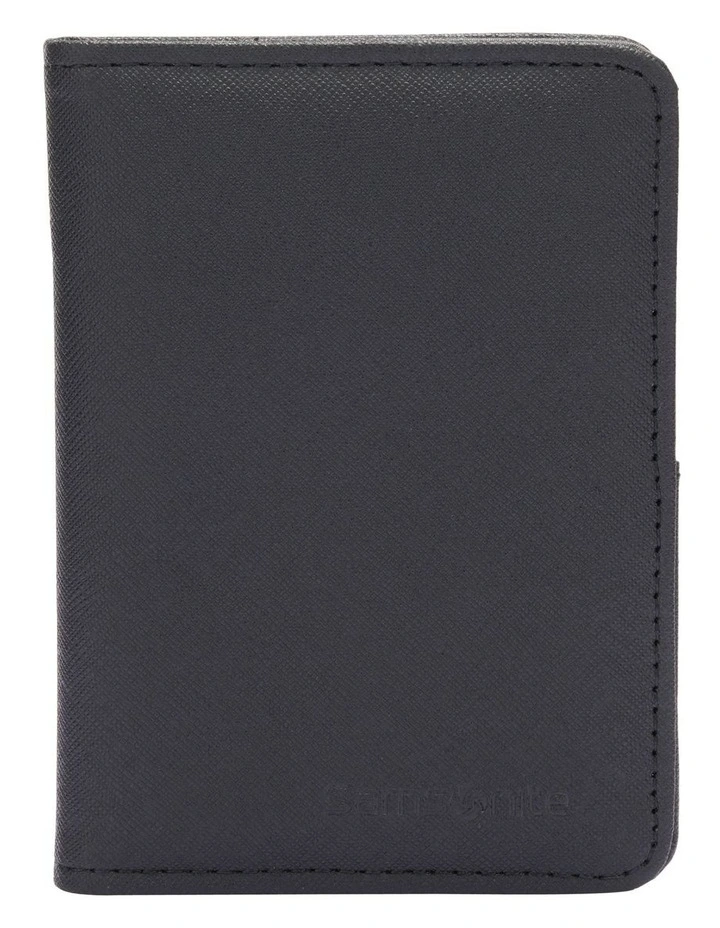 Passport Cover with RFID in Black image 1