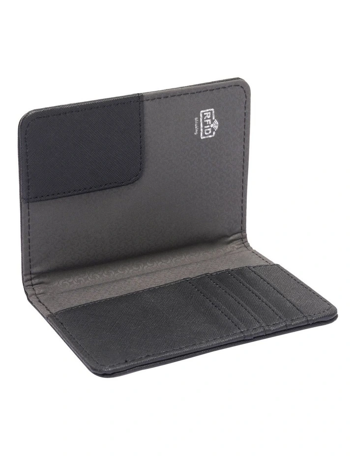 Passport Cover with RFID in Black image 3