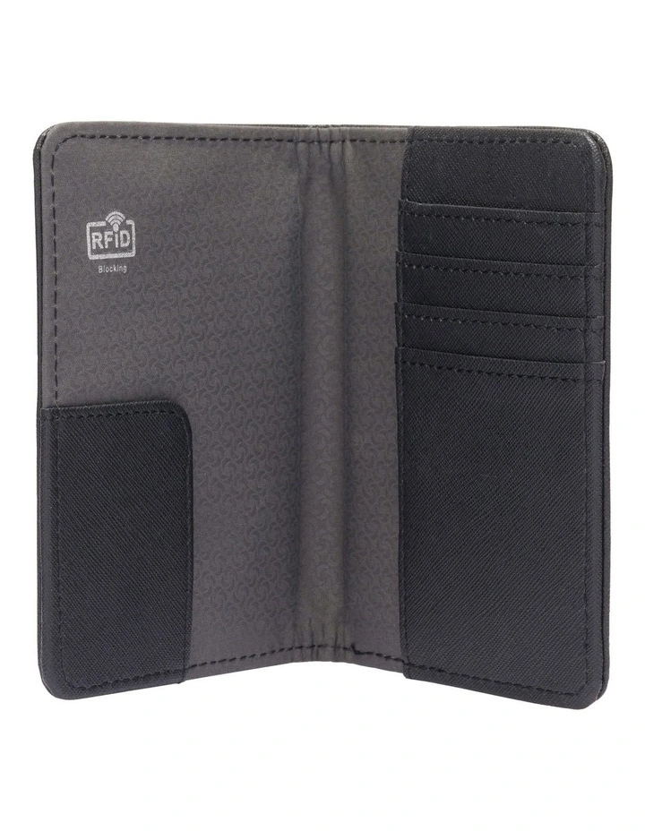 Passport Cover with RFID in Black image 4