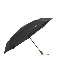 Wood Classic S 3 Sect Auto O/C Short Umbrella in Black