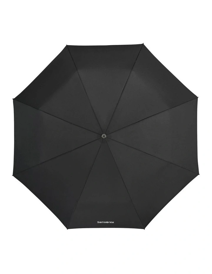 Wood Classic S 3 Sect Auto O/C Short Umbrella in Black image 2