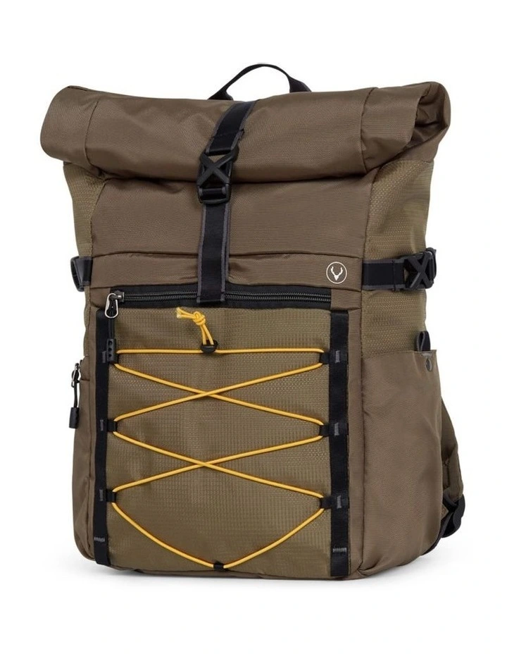 Bamburgh Roll Top Backpack Khaki image 2