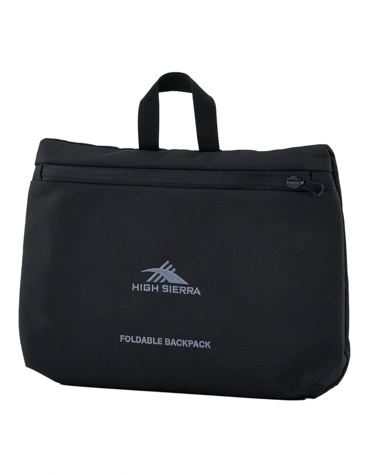 Boxed Foldable Backpack in Black image 2