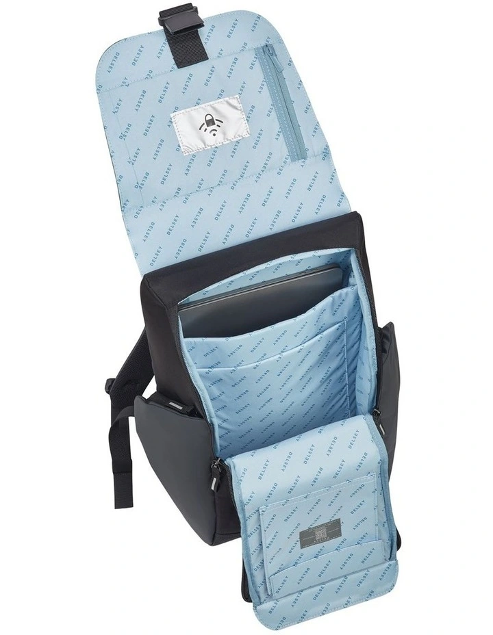 Delsey Securflap Backpack in Black image 7