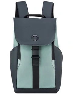 Delsey Securflap Backpack in Sage Green