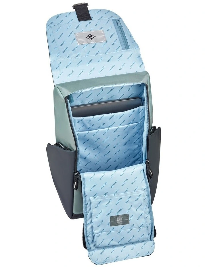 Delsey Securflap Backpack in Sage Green image 4
