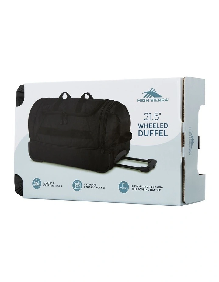 Boxed Wheeled Duffle Boxed 55cm Carry-on Wheeled Duffle in Black image 2