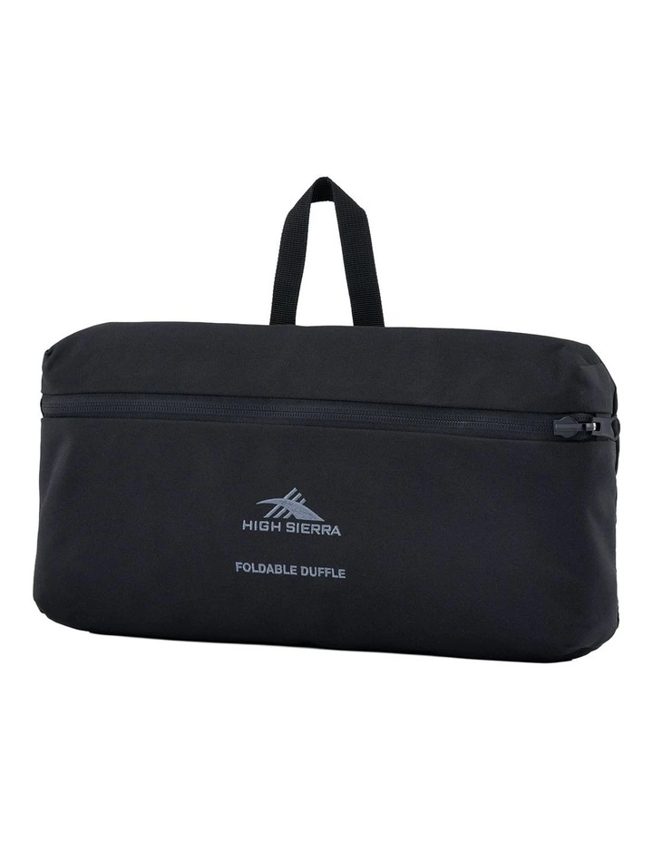 Boxed Foldable Duffle in Black image 2