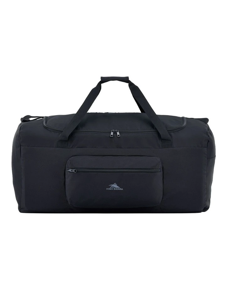 Boxed Foldable Duffle in Black image 3