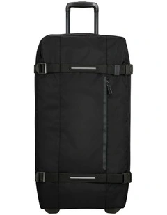 Urban Track Large Wheeled Duffle in Asphalt Black