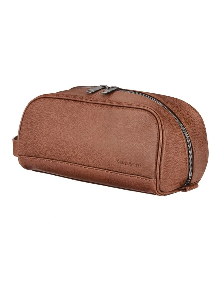 Classic Leather Travel Kit in Cognac Brown image 1