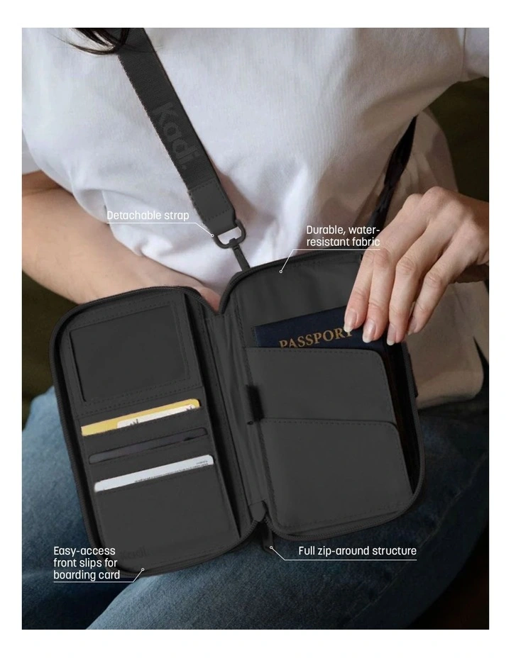 Travel Wallet in Charcoal TTIK-42-B image 2