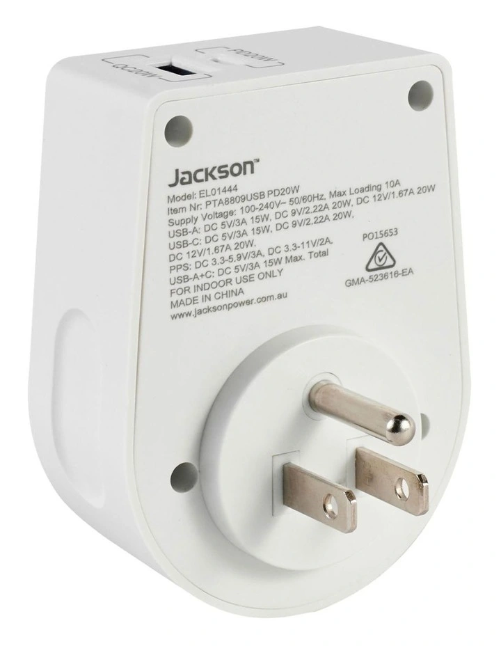 USA & Canada Move PD20W USB-A + USB-C Outbound Adaptor image 4