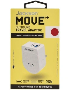 Move PD20W USB-A   USB-C Outbound Adaptor Japan & South America